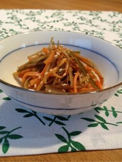 昆布の入った金平ごぼう-レシピのメイン写真