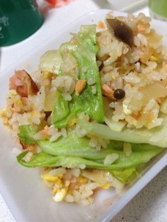 鮭入りレタスチャーハン-レシピのメイン写真