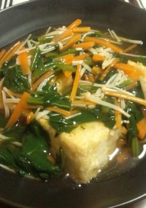 祖母の味＊揚げ豆腐の野菜あんかけ-レシピのメイン写真