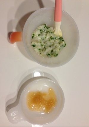 簡単離乳食♪豆腐とほうれん草のおかゆ-レシピのメイン写真