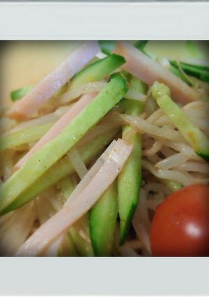 ■簡単副菜■ハムもやしカレー味サラダ減量-レシピのメイン写真