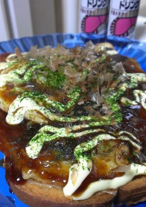 関西トロトロ餅目玉焼きONお好みトースト-レシピのメイン写真
