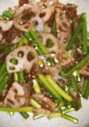 牛肉とニンニクの芽オイスターソース炒め-レシピのメイン写真