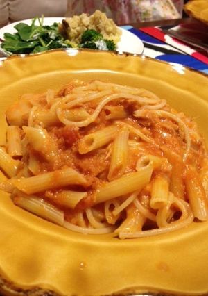 ツナとまとパスタ-レシピのメイン写真