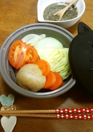 たっぷり胡麻酢で食べる蒸し野菜❀-レシピのメイン写真