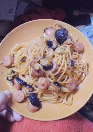 揚げなすとウインナーのパスタ-レシピのメイン写真