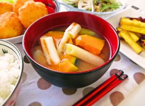 かぼちゃと長葱だけの絶品お味噌汁♡-レシピのメイン写真