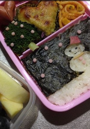 雪だるま弁当-レシピのメイン写真