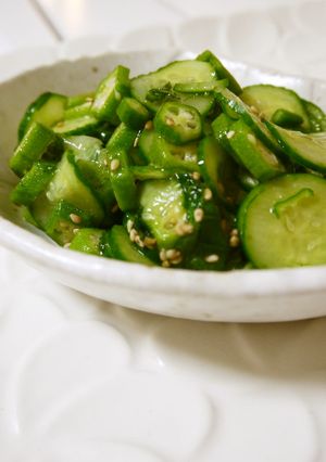 オクラ☆きゅうり☆大葉の爽やか酢の物-レシピのメイン写真