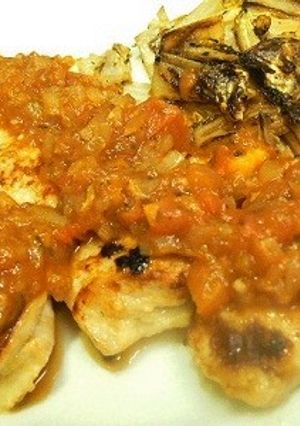 鶏むね肉のソテー★こくうまトマトソース-レシピのメイン写真