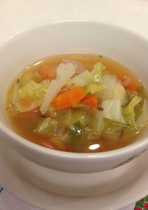 カップスープを使った　野菜たっぷりスープ-レシピのメイン写真