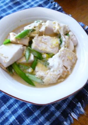 豆腐とねぎの卵とじ-レシピのメイン写真