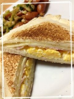朝食に♡フライパンでホットサンド♪-レシピのメイン写真