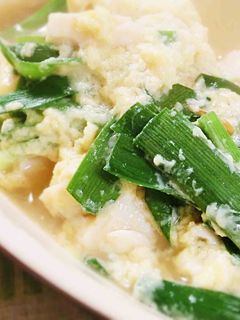 つるん!ふんわり!ニラと豆腐の卵とじ-レシピのメイン写真