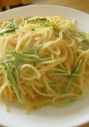 鮭フレークのレモン醤油風味スパゲティー-レシピのメイン写真
