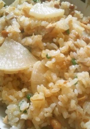 大根とツナと納豆の炒飯-レシピのメイン写真