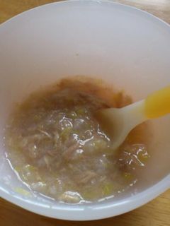 離乳食 白菜とツナのお粥-レシピのメイン写真