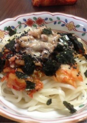 簡単ランチ ヘルシー納豆キムチうどん-レシピのメイン写真