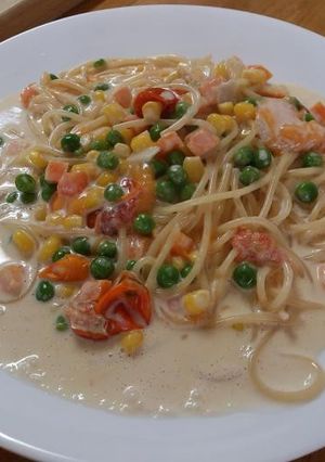 濃厚ミックスベジタブルクリームパスタ！-レシピのメイン写真