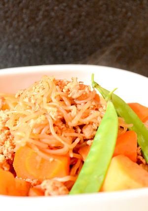 韓国風！牛肉と白滝の甘辛炒め-レシピのメイン写真