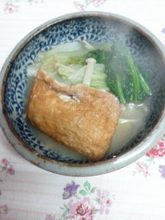 鶏つくねいなりと白菜の煮物-レシピのメイン写真