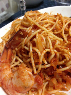 海老とソーセージのトマトソースパスタ-レシピのメイン写真