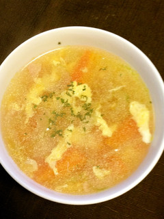 セロリとハムの洋風かき玉スープ-レシピのメイン写真