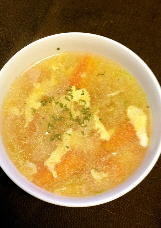 セロリとハムの洋風かき玉スープ-レシピのメイン写真