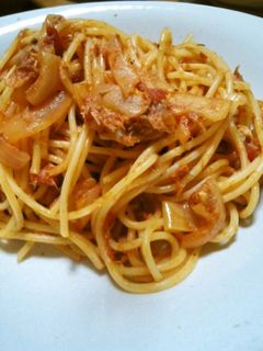 サバ缶で簡単!トマトパスタ-レシピのメイン写真