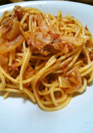 サバ缶で簡単！トマトパスタ-レシピのメイン写真
