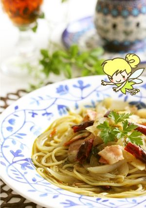 ディアブロ風スープスパ✿新玉葱&ベーコン-レシピのメイン写真