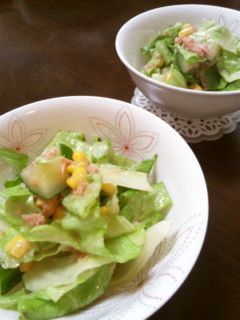 レタスときゅうりの洋風サラダ-レシピのメイン写真