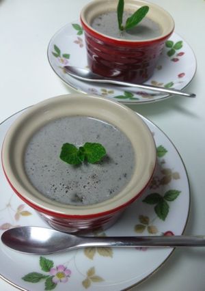 黒豆きなこ＆黒ごまの豆乳ブランマンジェ♡-レシピのメイン写真