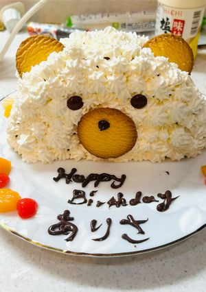 簡単クマさんケーキ🩷-レシピのメイン写真