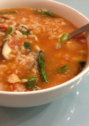 ランチ朝ごはんにあるものでトマトリゾット-レシピのメイン写真