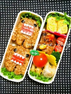 キャラ弁☆どーもくんおにぎり-レシピのメイン写真