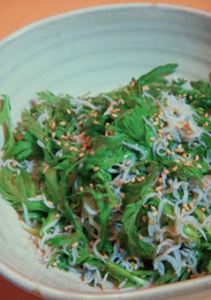 胡麻油好きのための☆春菊の美味しい食べ方-レシピのメイン写真