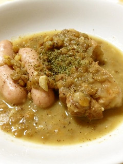 豚バラブロックとレンズ豆の煮込み-レシピのメイン写真