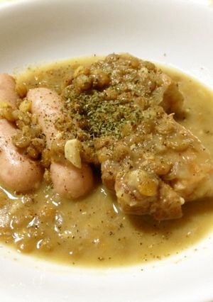 豚バラブロックとレンズ豆の煮込み-レシピのメイン写真
