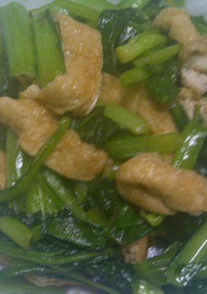 小松菜と薄揚げの炒め物-レシピのメイン写真