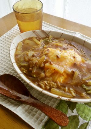麻婆豆腐の素で♡麻婆白菜オムライス♡-レシピのメイン写真