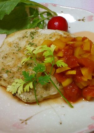 メカジキの香草焼き～パプリカソース～-レシピのメイン写真