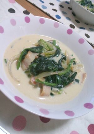 ほうれん草とベーコンのミルク煮-レシピのメイン写真