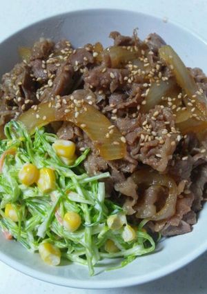 吉野家風味+α★うちの豚丼-レシピのメイン写真