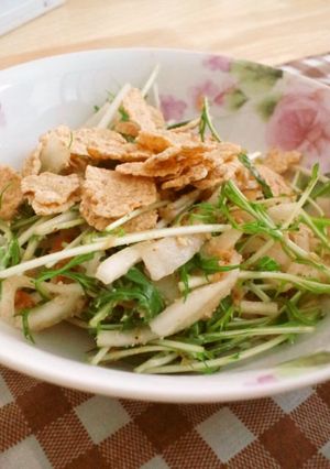 玄米フレークで♪水菜と大根のサラダ-レシピのメイン写真