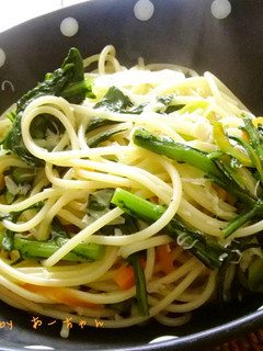 貝柱と春菊のパスタ-レシピのメイン写真