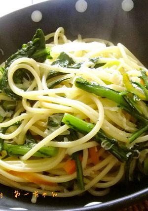 貝柱と春菊のパスタ-レシピのメイン写真