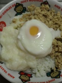 鶏そぼろのとろろ丼-レシピのメイン写真