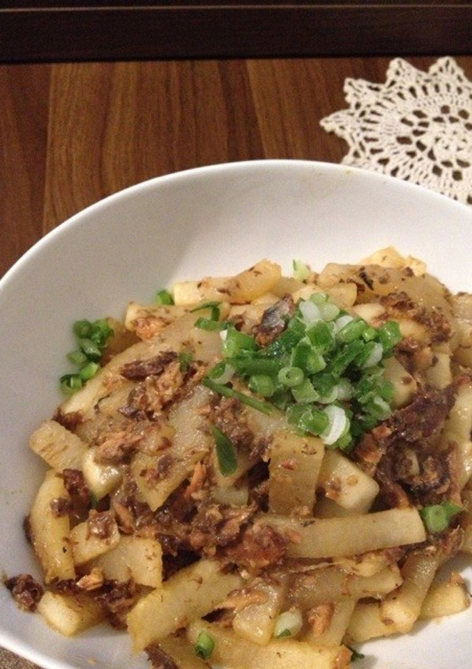 材料二つ?!＊簡単いわし缶と大根炒め＊-レシピのメイン写真