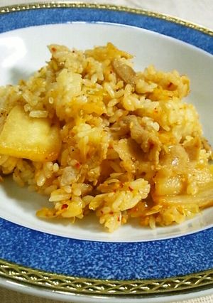 ついつい食べ過ぎちゃう!!キムチ炒飯-レシピのメイン写真